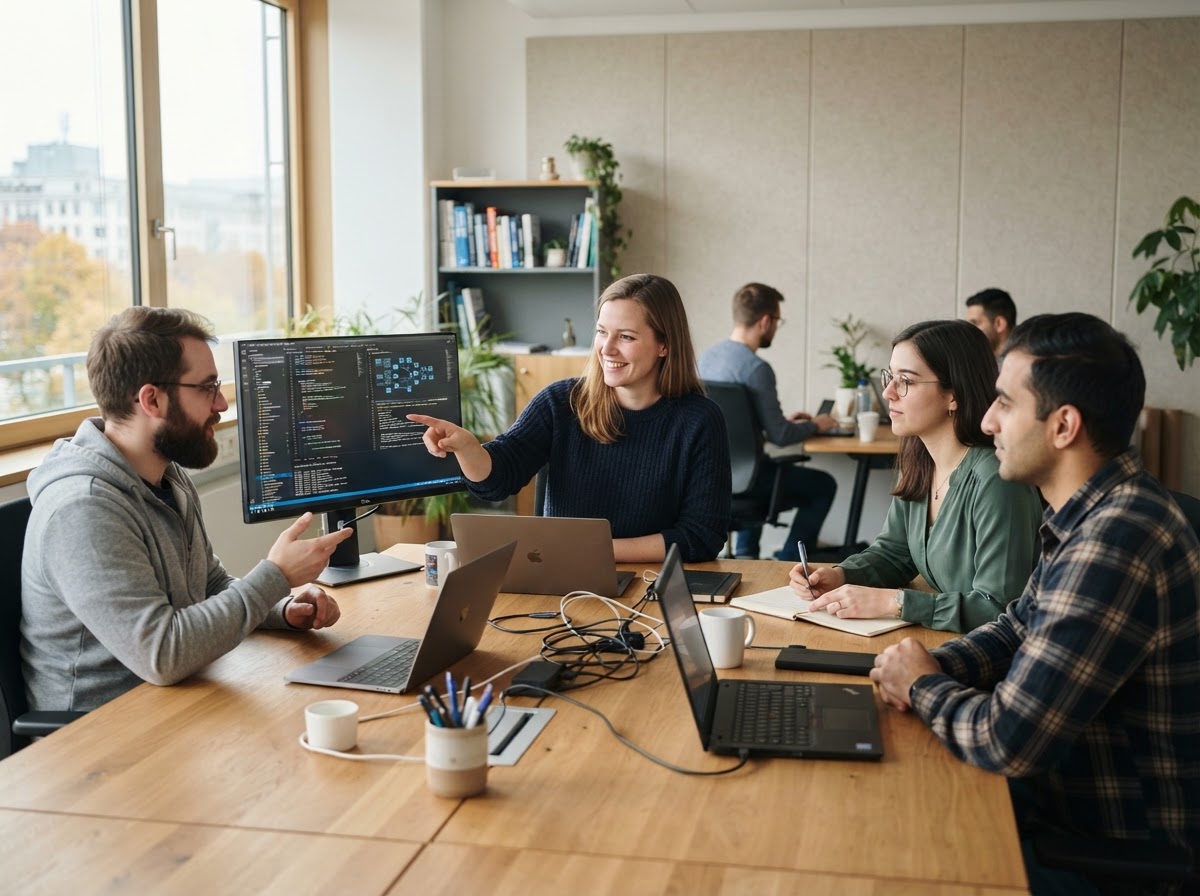 Quantum Ai Soft data dashboard reviewed on a laptop in a calm workspace